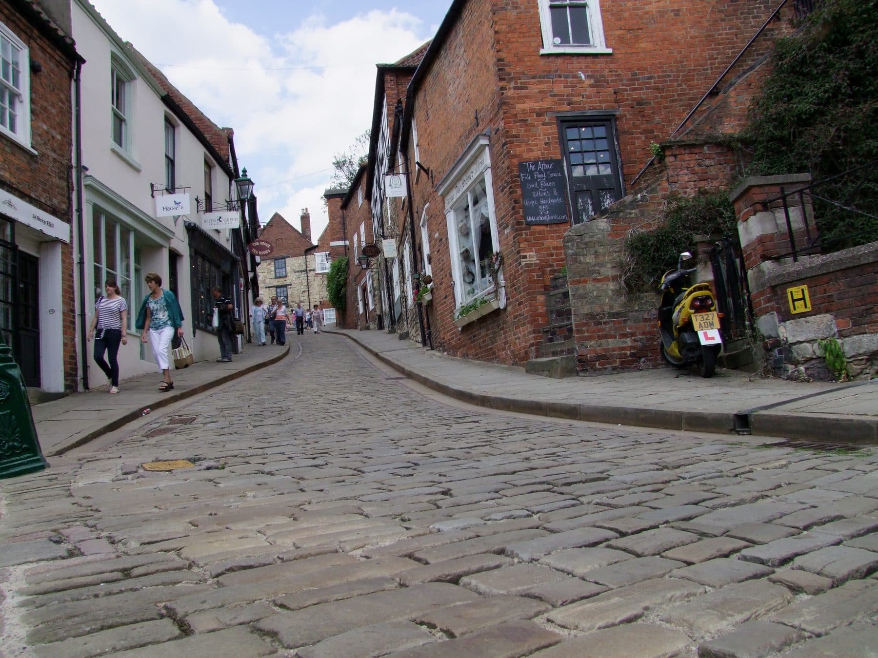 Steep Hill in Lincoln looking towards the cathedral
